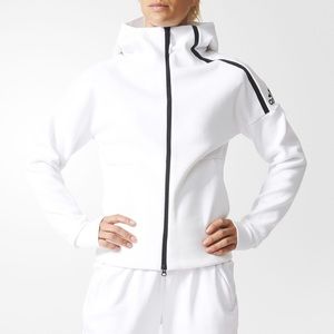 Adidas ZNE Jacket in Marshmellow White
